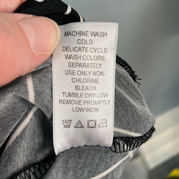 ELLOS Short Sleeve Geometric Windowpane pattern High Low Shift Dress  Size 18/20 - Picture 11 of 11